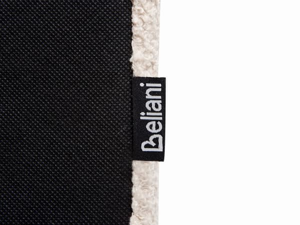 Sengeramme Off White Bouclé 160 x 200 cm Lamellbunn Sengegavl Moderne Design Dobbeltseng Soverom