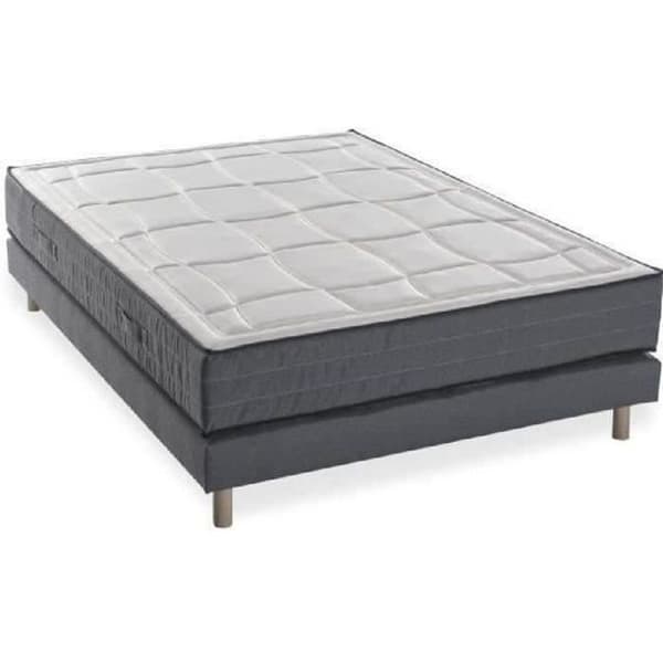 Madrass + resårsats 140x190 cm - Memory foam - 28cm - 5 zoner - Fast - DEKO DREAM Hôtel Premium Lux