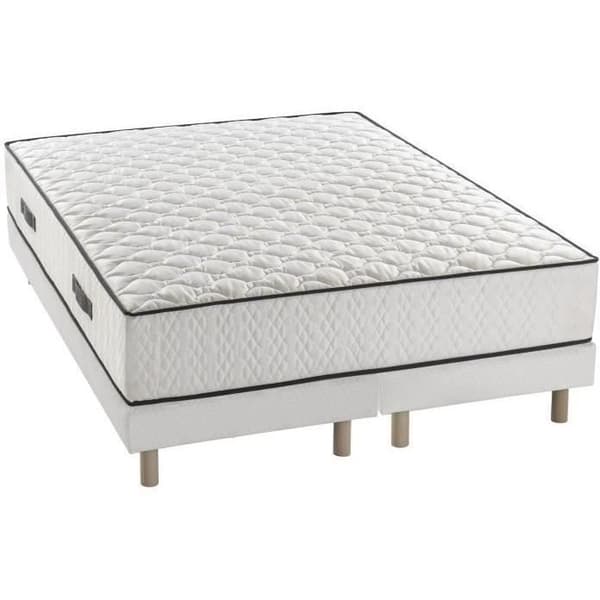 Madrass + resårsats 2 x 90 x 200cm - Pocketfjädrar - 24 cm - 7 komfortzoner - Balanserad - DÉKO DREAM Avkoppling