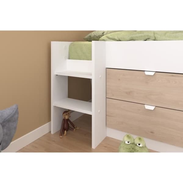 PARISOT SLIDE - Rutschbädd för barn - Vit och Jackson Ek dekor - Boxfjäder ingår - 90 x 200 cm