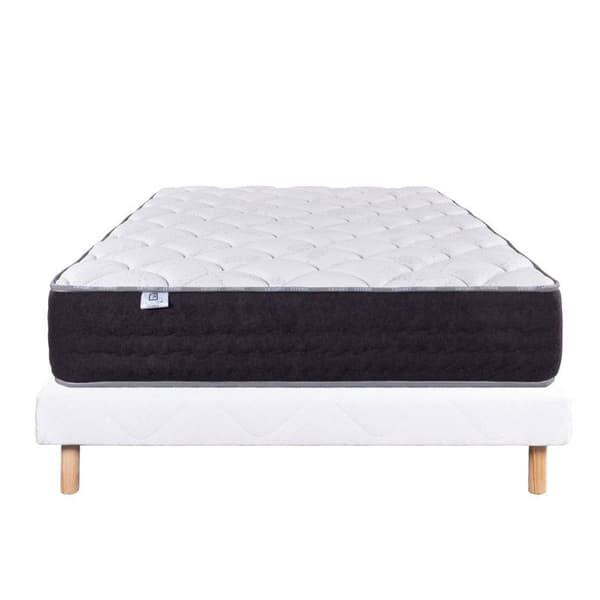 LYX LITERIE - Madrass + resårsats - SERENITE - 140 x 190 cm - Klädd - Fast - Sommar/vintersida