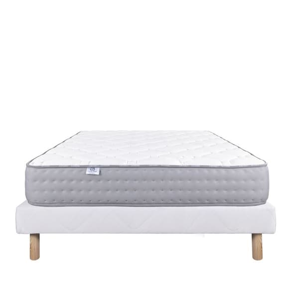 LYX LITERIE - Madrass + resårsats - ZEN - 160 x 200 cm - Klädd - Fast - Sommar/vintersida