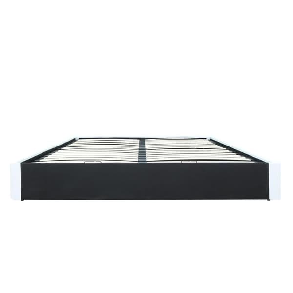 ECLIPSE Vuxenförvaringssäng 160 x 200 cm - Vit imitation - Boxfjäder ingår