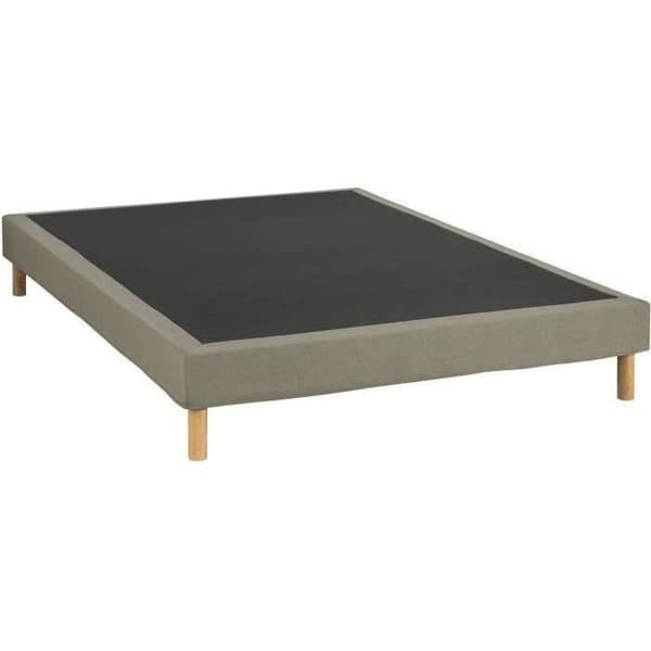 Sommier tapissier - 140x190 cm - Grön oliv - Kit - DEKO DREAM Eazyx