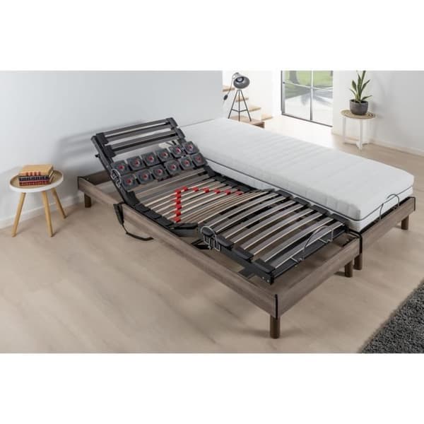 ERGO 2 Dreamzone elektrisk relaxmadrass + boxspringset - 2x90x200 cm - Pocketfjädrar - DEKO DREAM Ergo 2