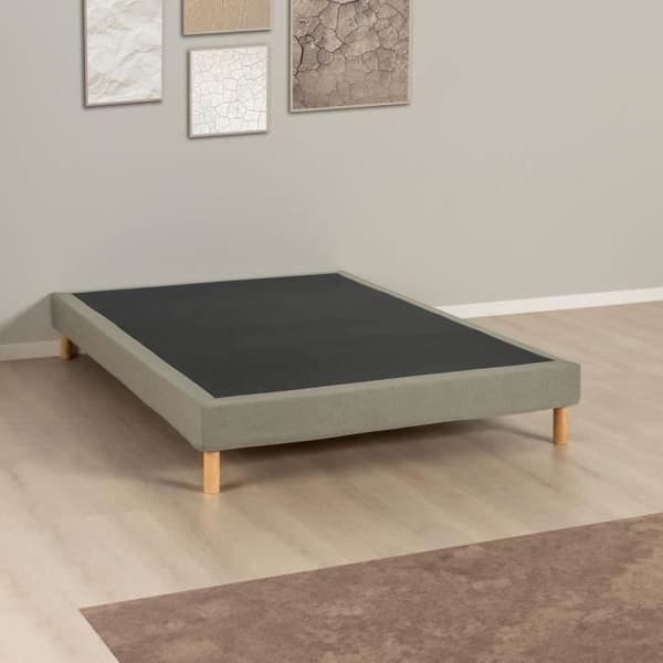 Sommier tapissier - 160x200 cm - Olivgrön - Kit - DEKO DREAM Eazyx