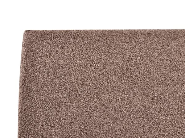 Seng Brun Boucle 180 x 200 cm Dekorativ Tre Kvart Seng med Sengegavl Halvanden Mands Kvalitetseng med Opbevaring Teenageværelse