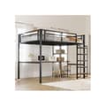 Miniatyrbild 1 av 6: 140*200 cm metal bunk bed, säkerhetsskala med stege, svart