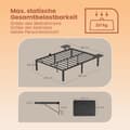 Miniatyrbillede 5 af 6: Dobbeltsengsramme, VASAGLE RMB093B01, 190x140x41.3 cm, Sort