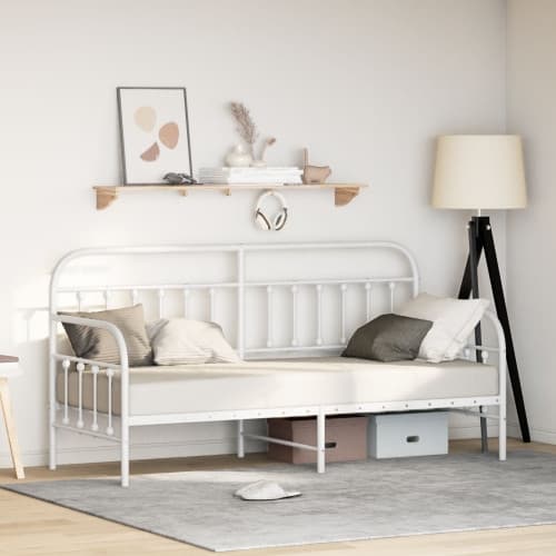 Sängram Vit 80x200 cm i Stål