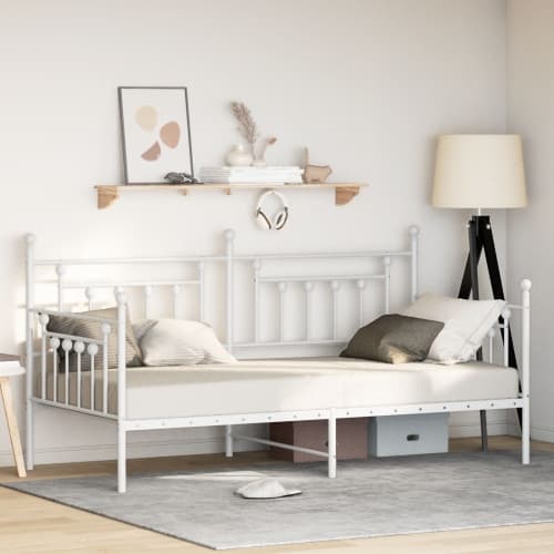 Dagbädd Ram Vit 107x203 cm Stål