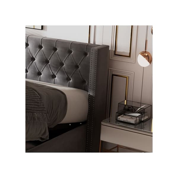 Bäddsoffa, 140*190, med hydraulisk funktion, svart, grå, sängbotten i vattentåligt non-woven tyg.