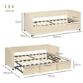 Miniatyrbillede 3 af 6: Rootz 2 -i -1 sovesofa ramme - konvertibel sofa - dobbelt madras seng - fløjl komfort, glatte ruller - sofa: 203L x 99b x 75H cm, seng: 203L x 190,5b