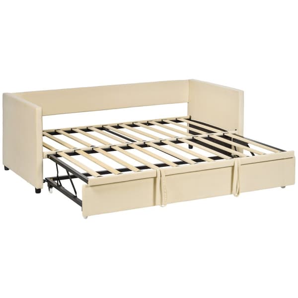 Rootz 2 -i -1 sovesofa ramme - konvertibel sofa - dobbelt madras seng - fløjl komfort, glatte ruller - sofa: 203L x 99b x 75H cm, seng: 203L x 190,5b