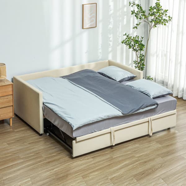 Rootz 2 -i -1 sovesofa ramme - konvertibel sofa - dobbelt madras seng - fløjl komfort, glatte ruller - sofa: 203L x 99b x 75H cm, seng: 203L x 190,5b
