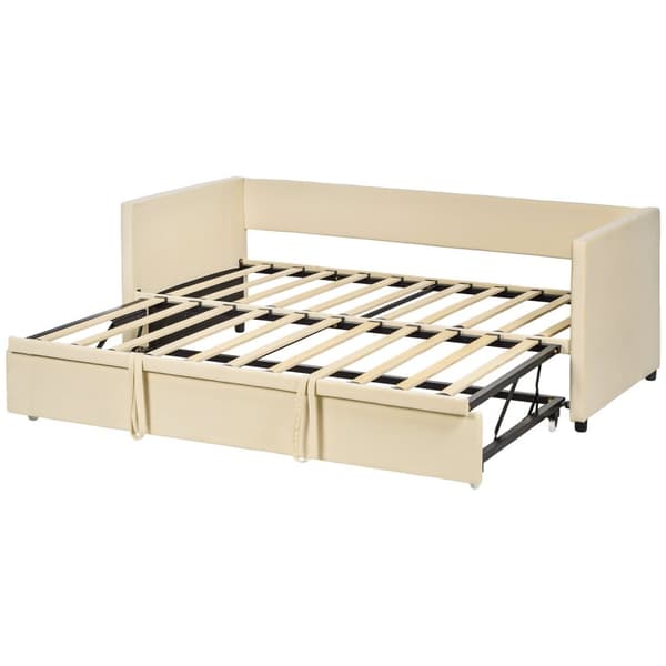 Rootz 2 -i -1 sovesofa ramme - konvertibel sofa - dobbelt madras seng - fløjl komfort, glatte ruller - sofa: 203L x 99b x 75H cm, seng: 203L x 190,5b
