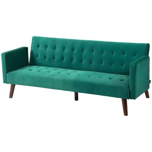 Rootz 3 -sits soffa soffa - elegant vadderad soffa - sammet soffa säng - klick -klackmekanism - 183 cm x 79 cm x 73,5 cm