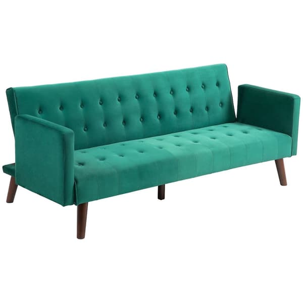 Rootz 3 -sits soffa soffa - elegant vadderad soffa - sammet soffa säng - klick -klackmekanism - 183 cm x 79 cm x 73,5 cm