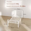 Miniatyrbillede 3 af 10: Rootz Bed Frame - Enkelteng - Høj hovedgærdebed - Opbevaringsplads - Stålramme - 96L X 208W X 88H CM