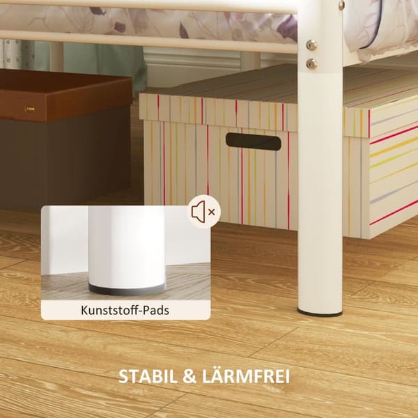 Rootz Bed Frame - Enkelteng - Høj hovedgærdebed - Opbevaringsplads - Stålramme - 96L X 208W X 88H CM