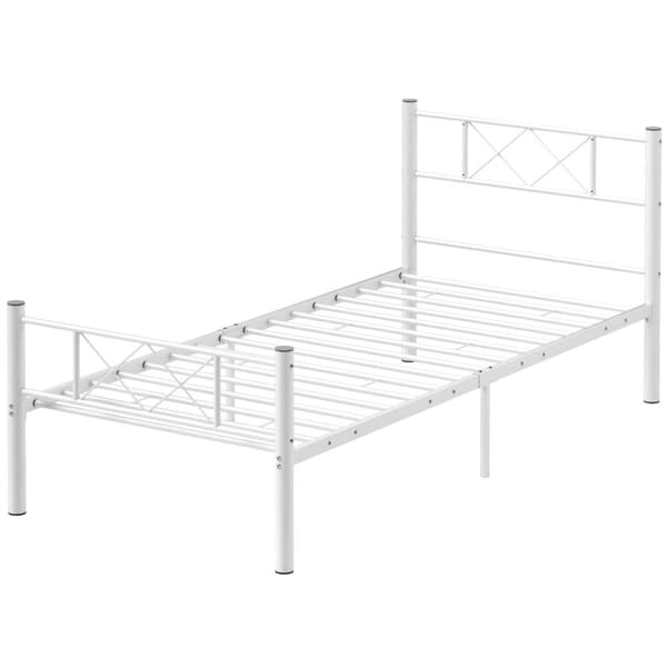 Rootz Bed Frame - Enkelteng - Høj hovedgærdebed - Opbevaringsplads - Stålramme - 96L X 208W X 88H CM