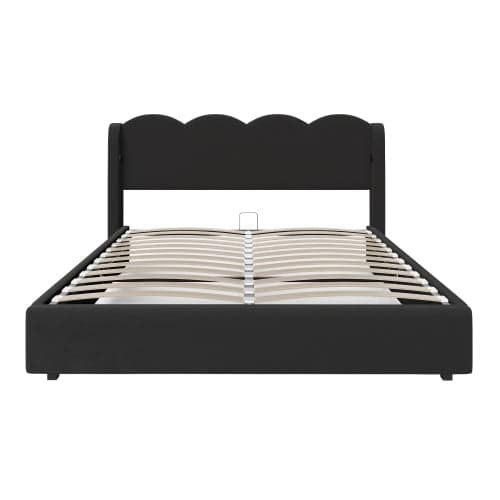 Rootz Kaksinkertainen vuode - pehmustettu sänky - Velvet -sänky - Hydraulinen säilytys - USB -lataus - 205 cm x 168 cm x 96 cm
