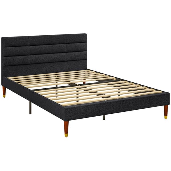 Rootzin kaksoisvuode - Slatted Sänky - pehmustettu pääty - tukee jopa 250 kg - 141 cm x 207cm x 88cm - ihanteellinen rauhalliseen nukkumiseen