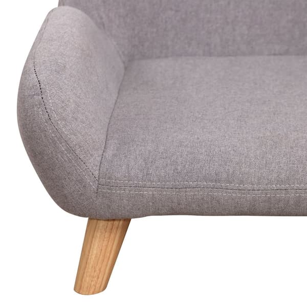 Rootz Dogofa Scandinavian Style Pet Sofa - Stilfuld hunde sofa - Komfortabel katte lounge - Blød polstring - 72 x 44 x 31 cm - Grå stofafdækning