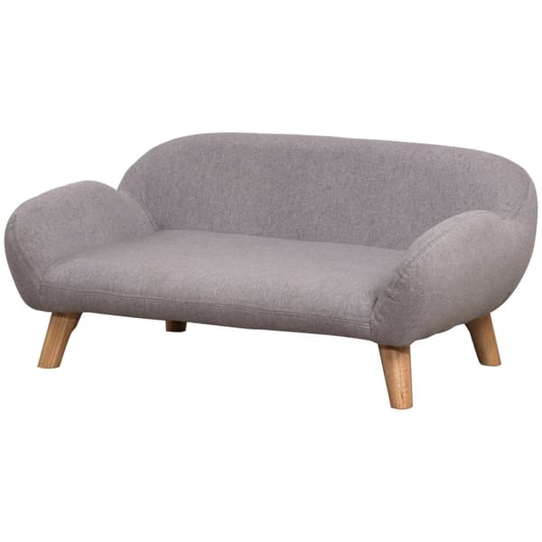 Rootz Dogofa Scandinavian Style Pet Sofa - Stilfuld hunde sofa - Komfortabel katte lounge - Blød polstring - 72 x 44 x 31 cm - Grå stofafdækning