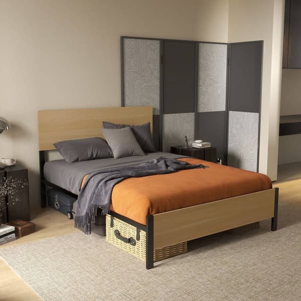 Rootz Kaksivuode - Teräsvuode - Slatted Bed - New York Loft Style - 149cm x 197cm x 104cm - Luonnollinen muotoilu ja optimaalinen vakaus