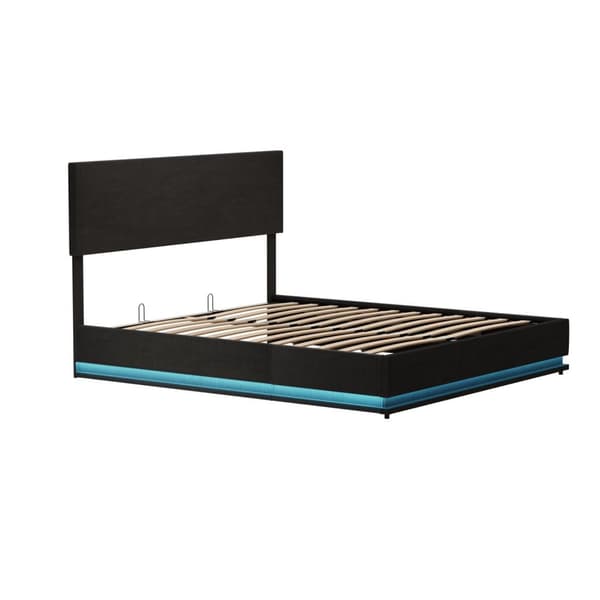 Rootz Kaksivuodekehys - säilytysvuode - Velvet -sänky - LED -valaistus - USB -lataus - 211 cm x 153 cm x 113cm