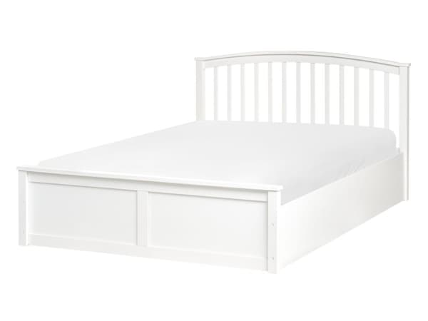 Ottomansk Seng i Hvit Furu 140 x 200 cm med Løftbar Ramme