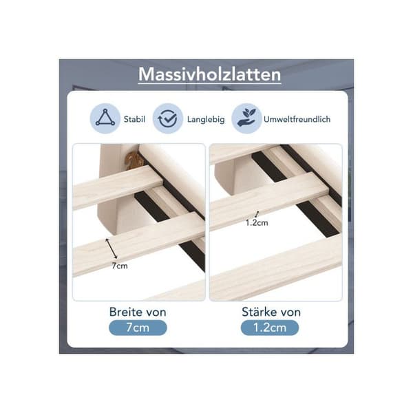 Lits capitonné 160*200 cm, med lameller och huvudgavel, sammet, beige.