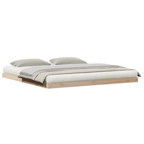 Sängram vit 200x210 cm massiv furu
