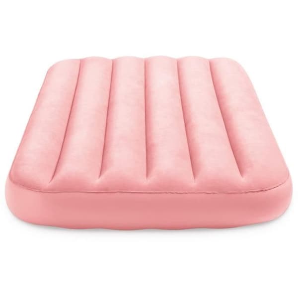 INTEX uppblåsbar barnmadrass - Luftbädd för barn - Mjuk flockning - 80 x 160 cm