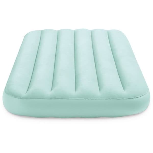 INTEX uppblåsbar barnmadrass - Luftbädd för barn - Mjuk flockning - 80 x 160 cm