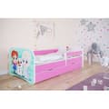 Miniatyrbild 4 av 4: Kocot Kids Frozen rosa barnsäng med låda 80x160 - Lamell - Trä och spånskiva