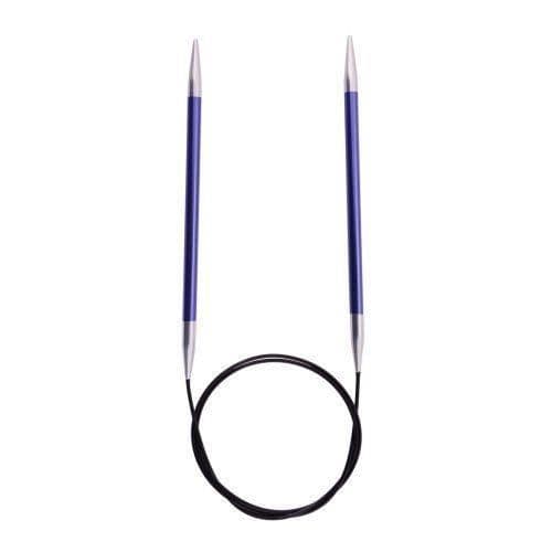 KnitPro KNIT PRO 150 cm x 4,50 mm fasta rundstickor i aluminium - Zing - Lila - KP47210