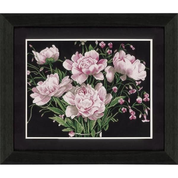 Lanarte Räknade Korsstygn Kit Rosa Blommor - PN-0021224