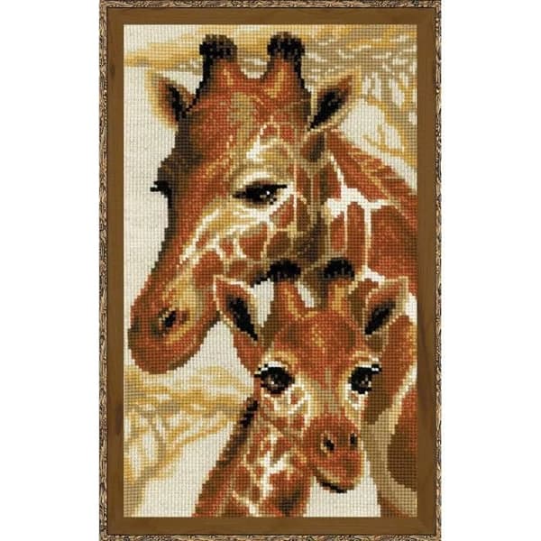 RIOLIS Korsstygn Giraf Innehåll av, Bomull, Flerfärgad, 22 x 38 x 0,1 cm - 1697