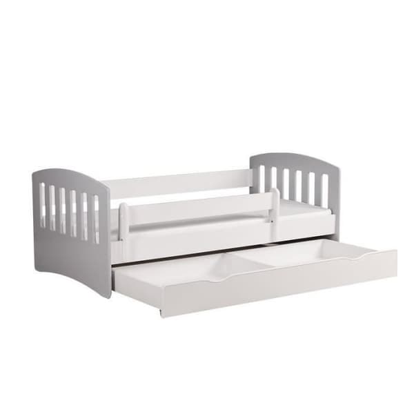 Säng - Kocot Kids - Classic 1 - Vit - 180x80 cm - Med låda och madrass