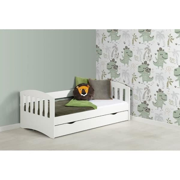 Säng - Kocot Kids - Classic 1 - Vit - 180x80 cm - Med låda och madrass