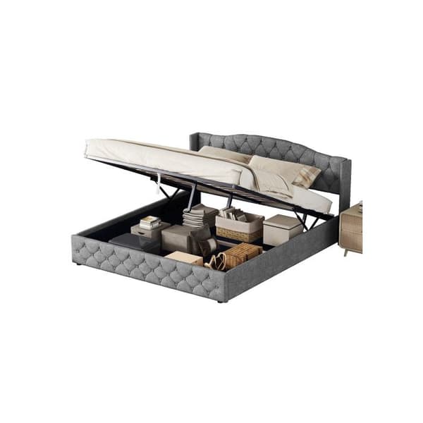 180 x 200 Lit plat multifunktionell med hydrauliskt stöd, Grå (ETA: 11/4)