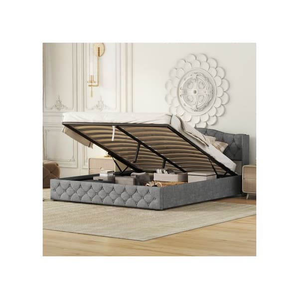 180 x 200 Lit plat multifunktionell med hydrauliskt stöd, Grå (ETA: 11/4)