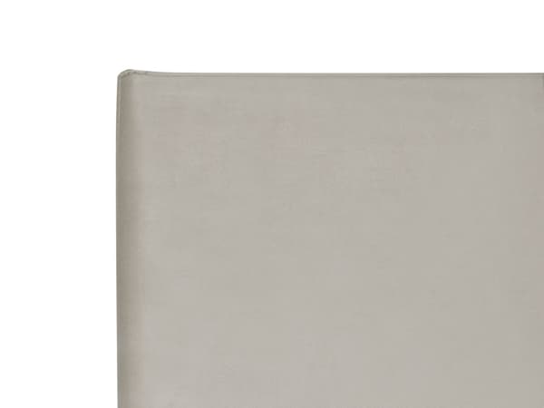 Seng Taupe Fløyel Polstring 180 x 200 cm Stor Klassisk Sengegavl Tre Lameller