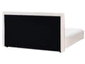 Miniatyrbilde 6 av 10: Seng Off-White Boucle Polstring 160 x 200 cm Stor Klassisk Sengegavl Tre Lameller