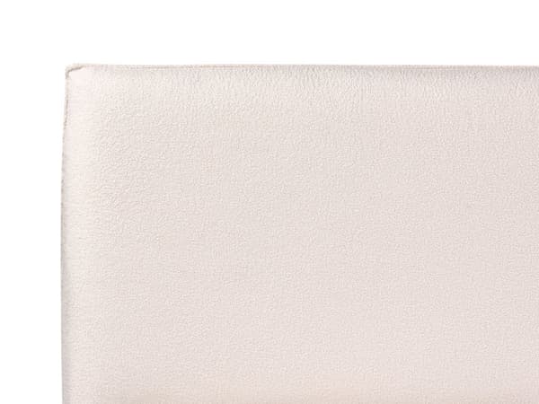 Seng Off-White Boucle Polstring 160 x 200 cm Stor Klassisk Sengegavl Tre Lameller