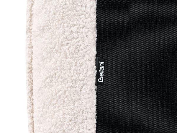 Seng Off-White Boucle Polstring 160 x 200 cm Stor Klassisk Sengegavl Tre Lameller