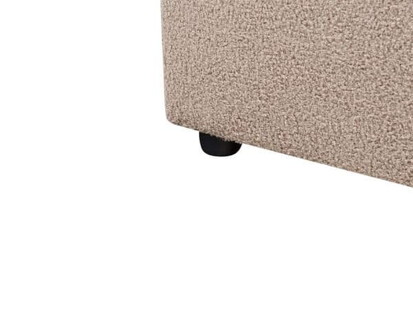 Seng Taupe Boucle Møbeltrekk 180 x 200 cm Stor Klassisk Sengegavl Tre Lameller