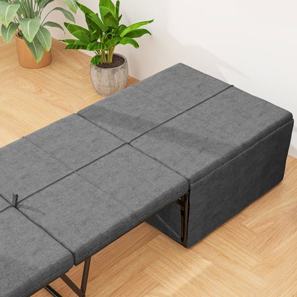 Kokoontaitettava sänky, 190x69 cm, harmaa